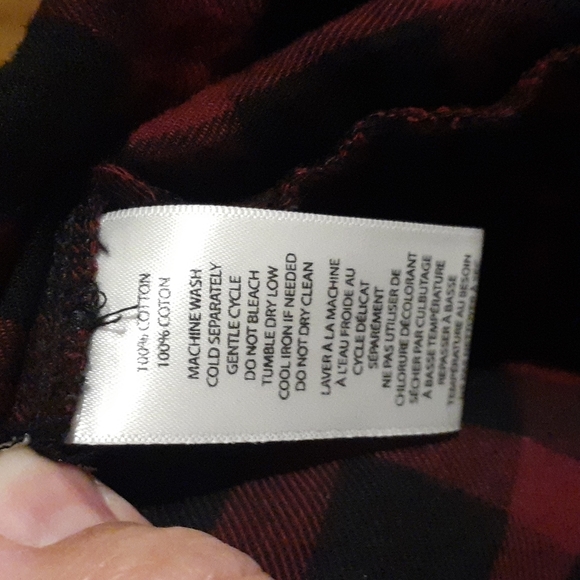 ⭐BEACHLUNCHLOUNGE Red Black Check Dress Ruffle Bell Sleeve Buffalo Cotton Medium - Picture 8 of 10